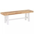 Beliani, Beliani Sitzbank Holz weiss/braun SCANIA