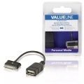 Synchronisations- und Ladekabel Samsung 30-Pin Stecker - USB A Buchse 0,20m Schwarz