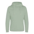 Cross Neck Kapuzenpullover Unisex Grün XL