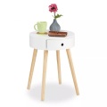 B2X, B2X - Weißer Beistelltisch mit Schublade, 45X48CM