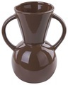 Beliani Blumenvase Porzellan braun 19 cm ORESTIADA Vase