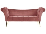 Chaiselongue aus Samtstoff Retro NANTILLY Chaiselongue aus Samtstoff Retro NANTILLY