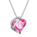 Rafaela Donata, Kette Mit Anhänger Sterling Silber Verziert Mit Kristallen Von Swarovski® Rosa Weiß Damen Silber 45cm