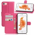 iPhone 8 / 7 - Leder Tasche Etui Hülle Karten Fächer