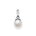 Anhänger Weissgold 750 Akoya Perle, 15x7mm Damen ONE SIZE