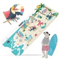 Activity-board, Strandparty - Badematte für Kinder | hochwertige Antirutschmatte Badewanne 100x40 cm lang | cooles Strandparty - Badematte für Kinder | hochwertige Antirutschmatte Badewanne 100x40 cm lang | cooles