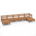 vidaXL 7-tlg. Garten-Lounge-Set Honigbraun Massivholz Kiefer
