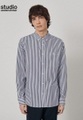 Casual Hemd Regular Fit Langarm Streifen Herren Dunkelblau S
