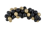 PartyDeco, Partydeco Luftballon Girlande Schwarz-Gold 2 m, 60 Ballons