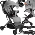 TecTake, Tectake - Buggy-Kinderwagen Finn, klappbar, 5-Punkt-Gurt, Grau