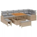 VidaXL - Garten-sofa poly-rattan, One Size, Beige