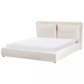 Beliani - Bett mit Lattenrost aus Stoff Skandinavisch BAJONNA, 160X200CM, Beige