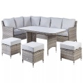 Lounge Set aus PE Rattan Klassisch LACONA Lounge Set aus PE Rattan Klassisch LACONA