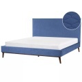 Bett mit Lattenrost aus Samtstoff Retro BAYONNE Bett mit Lattenrost aus Samtstoff Retro BAYONNE