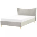 Bett mit Lattenrost aus Samtstoff Modern CHALEIX Bett mit Lattenrost aus Samtstoff Modern CHALEIX