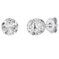 Rafaela Donata, Ohrstecker Sterling Silber Verziert Mit Kristallen Von Swarovski® Transparent Damen Silber 6mm