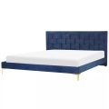 Bett mit Lattenrost aus Samtstoff Modern LIMOUX Bett mit Lattenrost aus Samtstoff Modern LIMOUX
