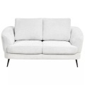Beliani - 2 Sitzer Sofa aus Stoff Modern KJAER, One Size, Schneeweiss