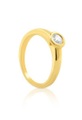 Solitaire Ring Diamant 0.25ct. Gelbgold 750 Damen Gelbgold 50