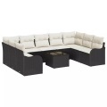 VidaXL - Garten-sofa poly-rattan, One Size, Schwarz