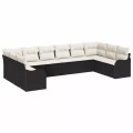 VidaXL - Garten-sofa poly-rattan, One Size, Schwarz