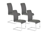 Vente-unique, Stuhl Freischwinger 4erSet Kunstleder LIRICA Stuhl Freischwinger 4erSet Kunstleder LIRICA