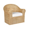 Beliani, Gartenstuhl aus Rattan Boho LIVADEIA Gartenstuhl aus Rattan Boho LIVADEIA