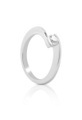Solitaire Ring Diamant 0.30ct. Weissgold 750 Damen Silber 52