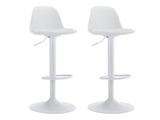Barhocker 2er-Set - Polypropylen & Metall - Weiß - XAFY Barhocker 2er-Set - Polypropylen & Metall - Weiß - XAFY