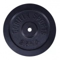 Gorilla sports, Hantelscheibe Guss Unisex Schwarz 2.5KG