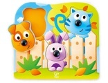 Hape Knopfpuzzle Haustiere - bunt