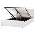 Beliani - Bett mit Stauraum aus Stoff Glamourös AMIENS, 160X200CM, Perle
