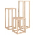 vidaXL 3-tlg. Pflanzenständer-Set Massivholz Kiefer