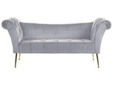 Chaiselongue aus Samtstoff Retro NANTILLY Chaiselongue aus Samtstoff Retro NANTILLY