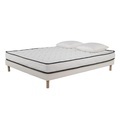 Matratzen-set Komfort 140x190 | Schaumstoff 25kgm2 | 18 Cm | 2 Kissen Aus Memory-flocken 60x60cm | Einlegerahmen Weiss Unisex Weiss 90X190CM