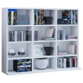 Holz CD DVD Standregal Bücherregal Medienregal Raumteiler Deko Regal Megosa L Holz CD DVD Standregal Bücherregal Medienregal Raumteiler Deko Regal Megosa L