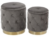 Pouf aus Samtstoff Retro PUEBLO Pouf aus Samtstoff Retro PUEBLO