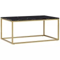 Beliani, Beliani Couchtisch schwarz/gold Marmor Optik DELANO