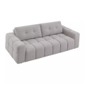 Vente-unique, Sofa 3-Sitzer - Strukturstoff - Hellgrau - SOPELANA Sofa 3-Sitzer - Strukturstoff - Hellgrau - SOPELANA