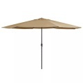 Sonnenschirm mit Metall-Mast 400 cm Taupe