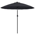 Sonnenschirm mit Aluminium-Mast 270 cm Schwarz