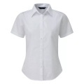 Kurzarm Popeline Bluse Arbeitshemd Damen Weiss 48