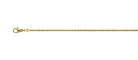 Collier Doppelanker Gelbgold 750, 1.9mm, 55cm Damen Gelbgold 55 CM