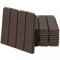 Northio, Northio - 9 Er Set Terassenfliesen Balkon Patio 30 X 30 Cm Garten-Klickfliese Bodenbelag Bodenfliese Innen Außen Kunststoff Braun, 35x35cm