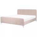 Bett mit Lattenrost aus Samtstoff Modern LUNAN Bett mit Lattenrost aus Samtstoff Modern LUNAN