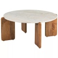 Beliani - Couchtisch aus Marmor Modern LUNO, One Size