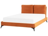 Beliani, Bett mit Lattenrost aus Samtstoff Modern MELLE Bett mit Lattenrost aus Samtstoff Modern MELLE