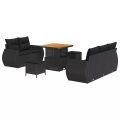 VidaXL - Garten-sofa poly-rattan, One Size, Schwarz
