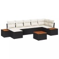 VidaXL - Garten-sofa poly-rattan, One Size, Schwarz