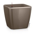 Lechuza - 2er-Set Blumenkästen mit Integriertem Bewässerungssystem Quadro Premium 50 LS - Dunkelbeige